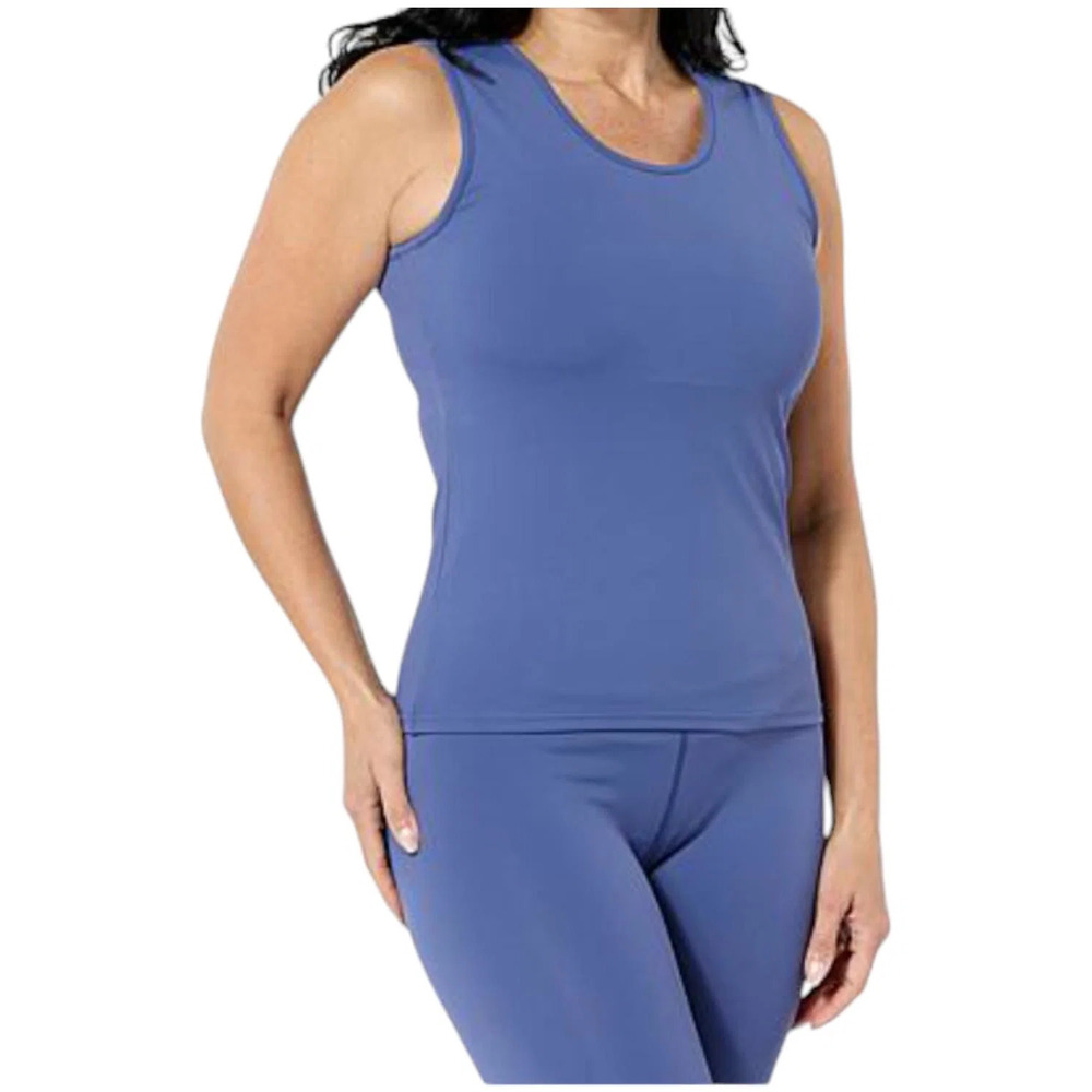 Joy Collection Women's Clean & Cool Smooth Top Shelf Bra Blue Jean - Regular